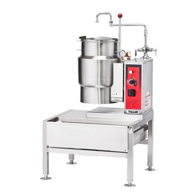 Vulcan VEKT26/6 230/3 6 gal Steam Kettle & Stand Assembly - Manual Tilt, 2/3 Jacket, 230v/3ph, Stainless Steel