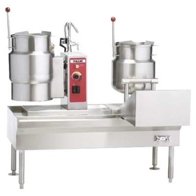 Vulcan VEKT64/1212 208/3 (2) 12 gal Steam Kettles - Manual Tilt, 2/3 Jacket, 208v/3ph, Stainless Steel