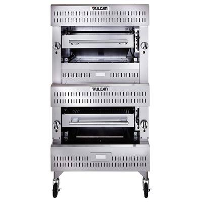 Vulcan VIB2 LP Double Deck Liquid Propane Broiler - Infrared Over Ceramic, 200,000 BTU, Stainless Steel, Gas Type: LP