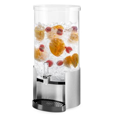 Rosseto LD175 Elliptic 4 gal Beverage Dispenser - Plastic Container, Stainless Base, Drip Tray, Stainless Steel
