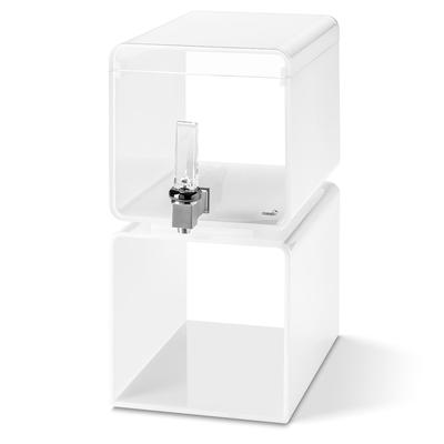 Rosseto LD187 2 gal Beverage Dispenser - Plastic Container, White Base, Acrylic