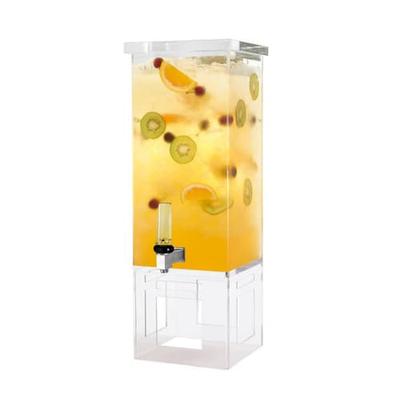 Rosseto LD194 3 gal Beverage Dispenser w/ Ice Basket - Plastic Container, Clear Base