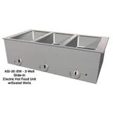 Duke ASI-2E-SW 32 1/4" Slide In Hot Food Table w/ (2) Wells, 120v, Silver