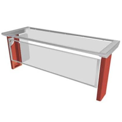 Duke TS570-32 31 5/8" Sneeze Guard, Service Style w/ Flipup Glass Front & Acrylic End Guards, Flip Up Front Glass