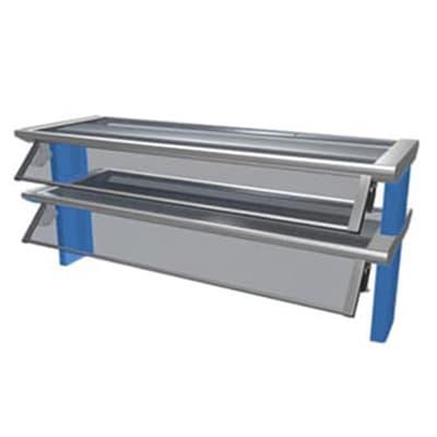 Duke TS580-60-1SN 59 5/8" Sneeze Guard, 1 Sided Self Service Style w/ Acrylic End Guards, Self-Service Style, 2 Tier