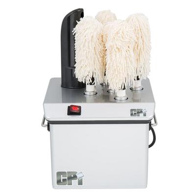 CPI GP5-SILVER 5 Brush Stemware Dryer/Polisher - 400 Glasses/hr, Silver, 110v, High efficiency, 5 spinning brushes, Gray