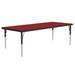 Correll A3048-REC-35-09-09 Activity Table w/ 1 1/4" High Pressure Top, 48"W x 30"D, Red