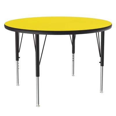 Correll A36-RND-38-09-09 36" Round Table w/ 1 1/4" High Pressure Top, Yellow