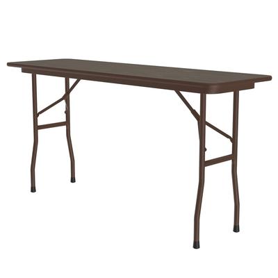 Correll CF1860PX-01 60" Rectangular Folding Table w/ Walnut Top, 29"H