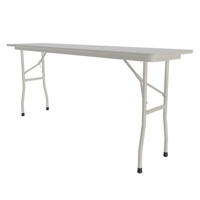 Correll CF1896M-15 96" Rectangular Folding Table w/ Gray Granite Melamine Top, 29"H