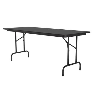 Correll CF3072PX07 72" Rectangular Folding Table w/ Black Granite Top, 29"H