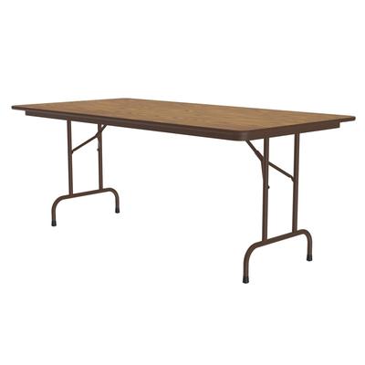 Correll CF3672PX-06 72" Rectangular Folding Table w/ Medium Oak Top, 29"H, Brown