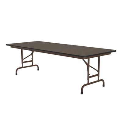 Correll CFA3096M-01 96" Rectangular Folding Table w/ Walnut Melamine Top, 32"H