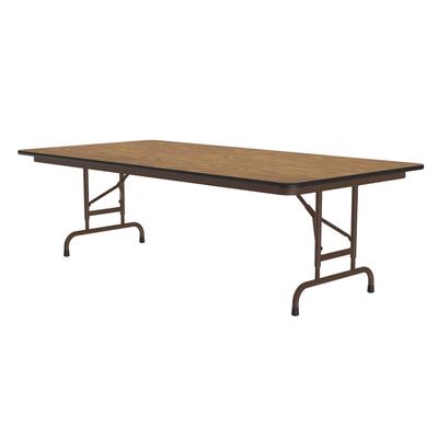 Correll CFA3096PX-06 96" Rectangular Folding Table w/ Medium Oak Top, 32"H, Brown