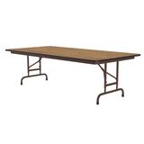 Correll CFA3672M 06 72" Rectangular Folding Table w/ Medium Oak Melamine Top, 32"H, Brown