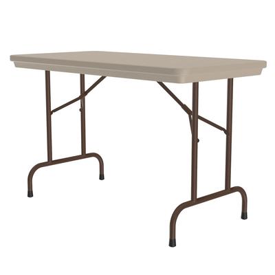 Correll R2448 24 48" R-Series Rectangular Folding Table w/ Mocha Granite Plastic Top, 29"H