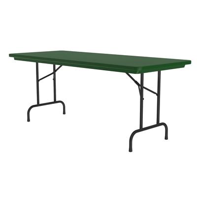 Correll R3060-29 60" R-Series Rectangular Folding Table w/ Green Plastic Top, 29"H