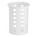 Tablecraft NY33 Nylon Flatware Cylinder, 4 1/4 x 4 1/4 x 5 1/2", White, perforated