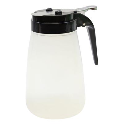 Tablecraft PP10BK 10 oz Cylindrical Dripcut Server - Polypropylene, Black ABS Top, Semi-transparent