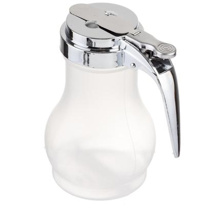 Tablecraft PP410 10 oz Teardrop Dripcut Server - Polypropylene, Chrome Top, Semi-transparent