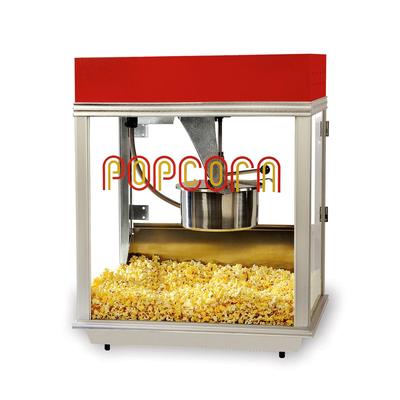 Gold Medal 2121NS Econo Popcorn Machine w/ 14 oz Stainless Kettle & Red Dome, 120v