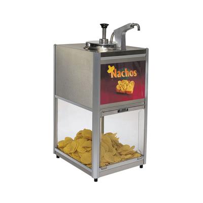 Gold Medal 2206 Countertop Chip N Cheese Merchandiser w/ 10 lb Capacity & Heated Pump Spout, 120v, Stainless Steel