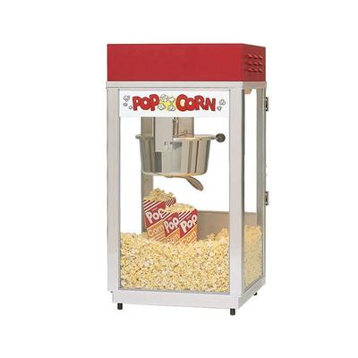Gold Medal 2488 Super 88 Popcorn Machine w/ 8 oz EZ Kettle & Red Dome, 120v