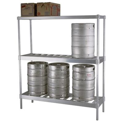Eagle Group KR1860A 3 Level Keg Rack w/ 3 Keg Capacity, 60" x 18" x 76", 3 Tier, Silver