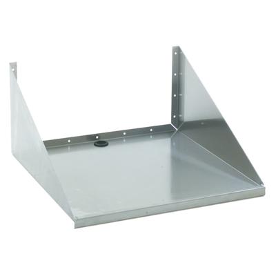 Eagle Group MWS2424 Solid Wall Mounted Microwave Shelf, 24"W x 24"D, Stainless, Stainless Steel