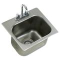 Eagle Group SR14-16-9.5-1 (1) Compartment Drop-in Sink - 14" x 16", Drain Included, Stainless Steel