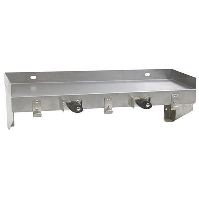 Eagle Group US0824-16/3 24" Utility Shelf w/ (2) Mop Holders & (3) Hooks, Stainless, Silver
