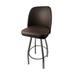 Oak Street SL2136-ESP Swivel Commercial Bar Stool w/ Espresso Bucket Seat, Black