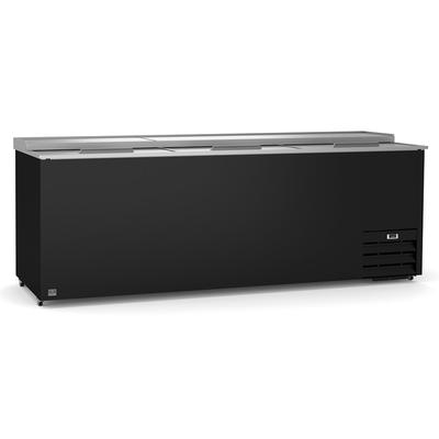 Kelvinator Commercial KCHBC95 95" Forced Air Bottle Cooler - Holds (1332) 12 oz Bottles, Lid Locks, 115v, Black