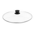 Lodge GL15 14 15/16" Round Tempered Glass Lid w/ Silicone Knob, Clear