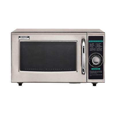 Sharp R-21LCFS 1000w Commercial Microwave w/ Dial Control - 120v, Dial Timer, 120 V, 1000 W, Stainless Steel