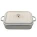 GET CA-010-AWH/BK/CC 5 qt Induction Roasting Pan - Aluminum w/ Ceramic Coating, Antique White