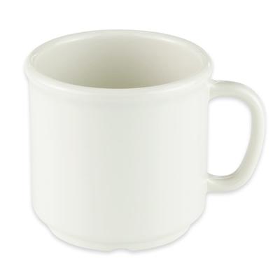 GET S-12-IV 12 oz Plastic Coffee Mug, Ivory, White