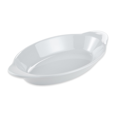 GET SD-08-W Oval Side Dish, 8 1/2" x 4 1/2", Melamine, White