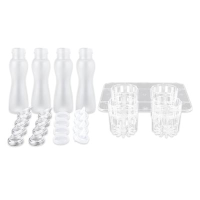 GET SDB-32-PC-SET 25 Piece Salad Dressing Juice Bottle Set, Polycarbonate, Clear