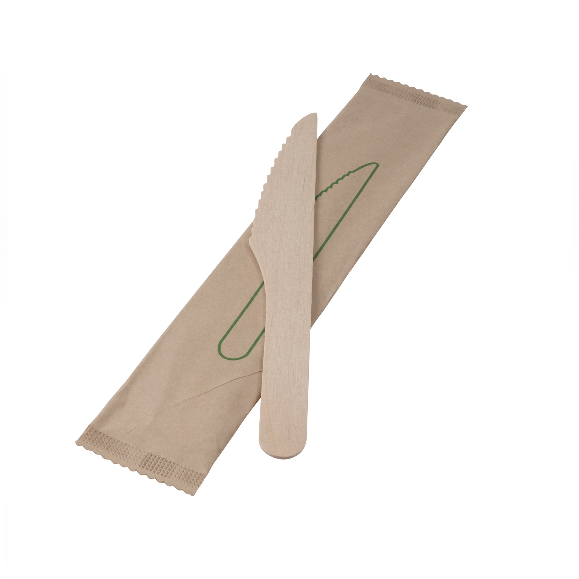 Rofson WKPW Disposable Knife, Wood, Beige, Case of 2000