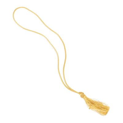 Risch 8" GOLD TASSEL 8" Elastic Loop w/ Rayon Tassel, Gold