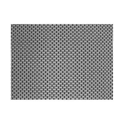 Risch GA-9002 Rectangular Woven Vinyl Placemat - 16" x 12", Buffalo Plaid, Gray