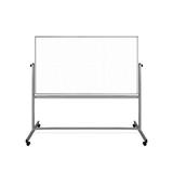 Luxor MB7240LB 72" x 40" Mobile Double Sided Whiteboard w/ Ghost Grid - 69"H, Aluminum Frame