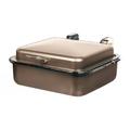 Spring USA 2384-567 6 qt Rectangular Induction Chafer - Solid Top, Bronze w/ Chrome Accents, 2/3 Size, 6 Quart, Brown