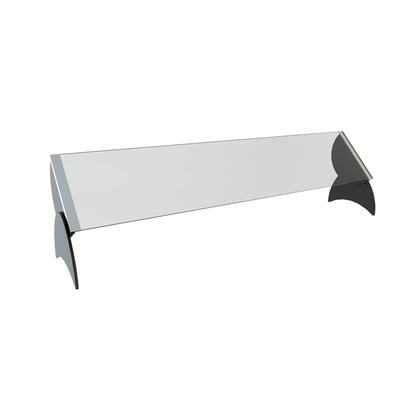 Spring USA PSG60B Pivoting Sneeze Guard - 60"W x 18"D x 17 3/10"H, Acrylic, Clear/Black, Heavy-Duty Acrylic