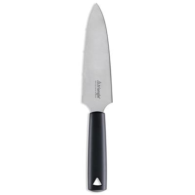 Louis Tellier 7355018 Triangle 7" Pie Knife - Stainless Steel w/ Black Plastic Handle, Silver