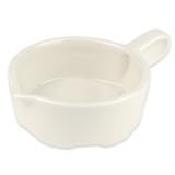 Hall China HL11440AWHA 3 3/4" Round Sauce Gravy Boat w/ 3 oz Capacity, White