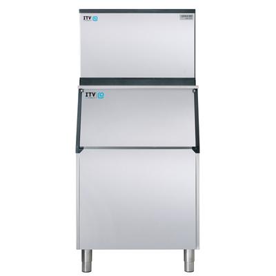 ITV Ice Makers SPIKAMS500/S-500 W1H (17205/19500) 480 lb Spika Full/Half Cube Commercial Ice Machine w/ Bin - 510 lb Storage, Water Cooled, 115v, 510 lb Bin, 480-lb. Production Capacity, Stainless Steel