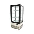 Omcan 39551 17" Countertop Refrigerated Merchandiser w/ Front Access - Swing Door, Black, 110v, 17" x 15.35" x 38.8", 110V/1ph