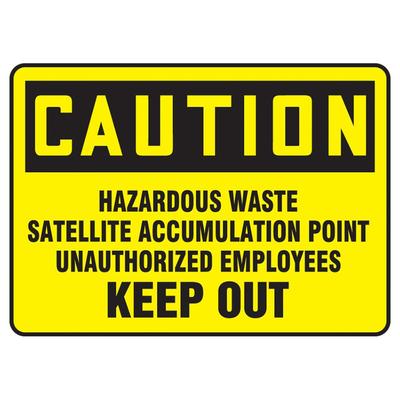 Accuform Signs MCHL645VA OSHA "HAZARDOUS WASTE" Sign - 7" x 10", Aluminum, Yellow